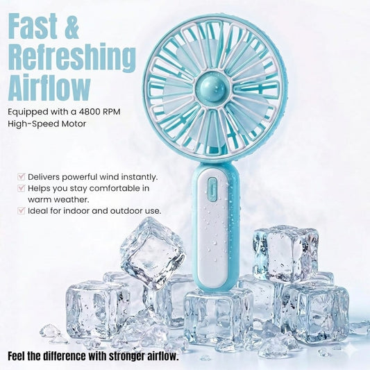 BreezeMate Handheld Fan — Stay Cool Anywhere, Anytime