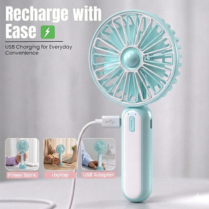 BreezeMate Handheld Fan — Stay Cool Anywhere, Anytime