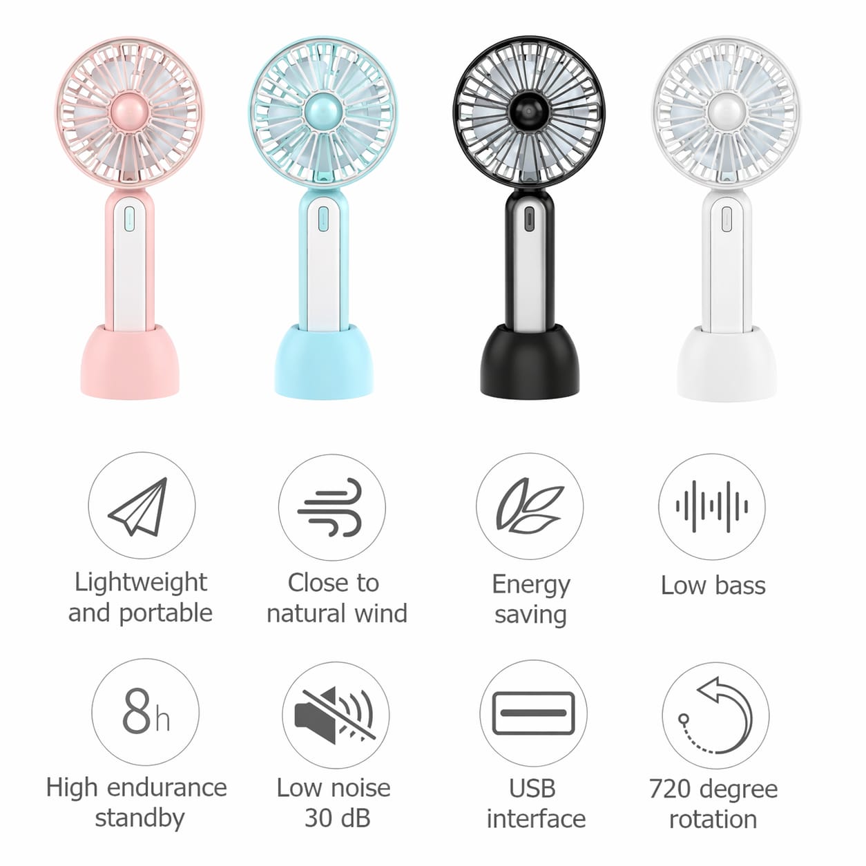 BreezeMate Handheld Fan — Stay Cool Anywhere, Anytime