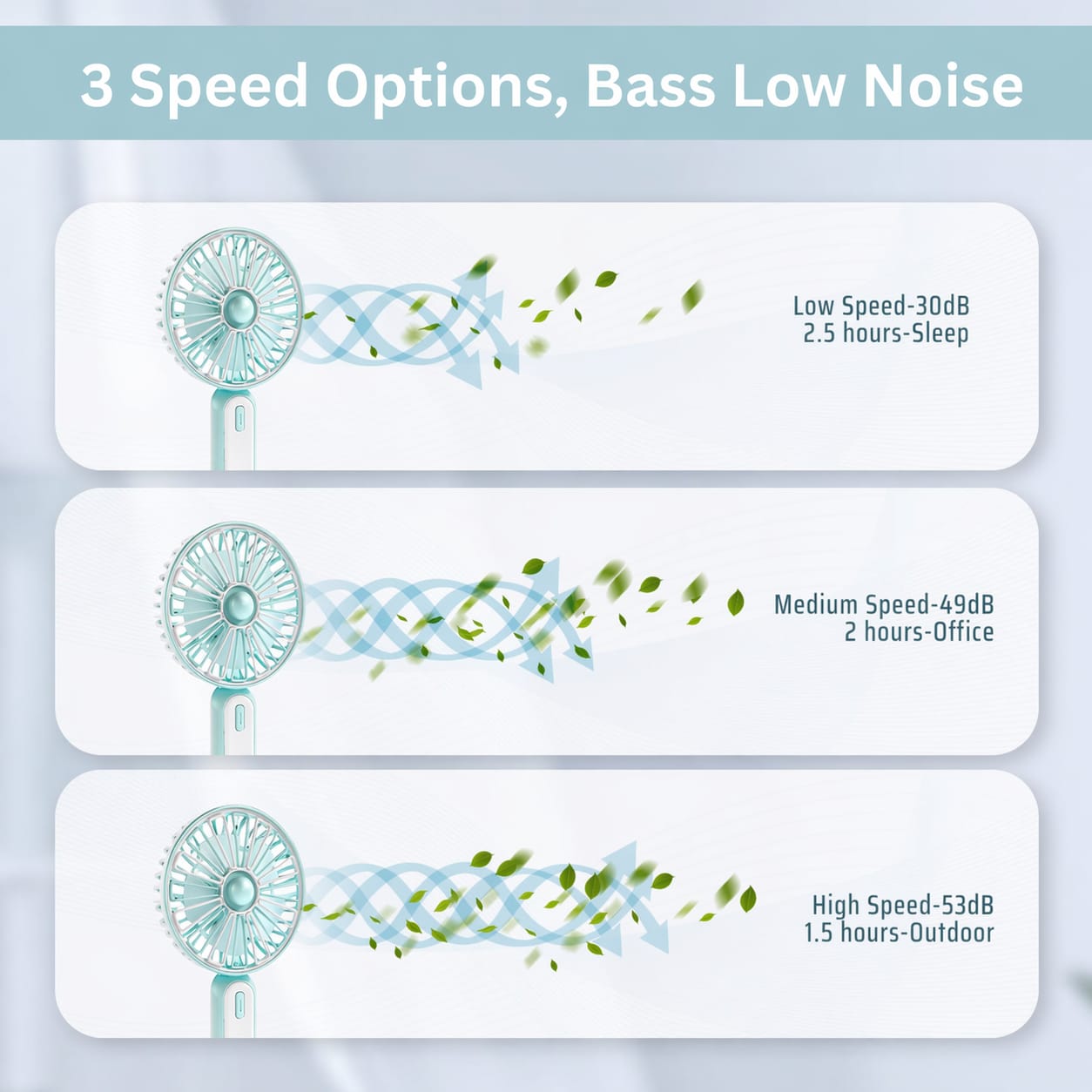 BreezeMate Handheld Fan — Stay Cool Anywhere, Anytime