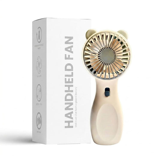 Cute Bear Handheld Fan — Cool, Quiet & Adorably Yours
