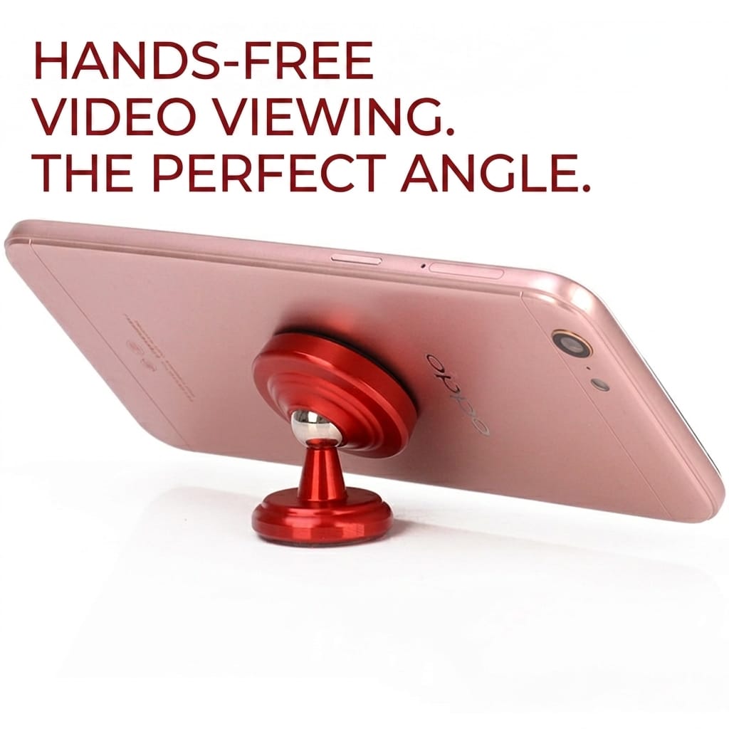 Magnetic Car Phone Holder |100% Metallic Crafted |360° Rotating Dashboard Mount - Evokron